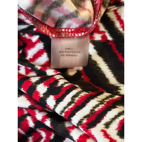 Calvin Klein Sleeveless Wide-Leg Jumpsuit Size 6 Red/Black Stretch - Picture 4 of 7